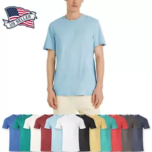 T-shirt a maniche corte personalizzabile da uomo indumento cotone biologico tinto comfort - Foto 1 di 19