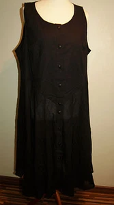 NOOK Lagenlook leichte baumwoll Kleid in schwarz Gr3 Neu - Bild 1 von 5