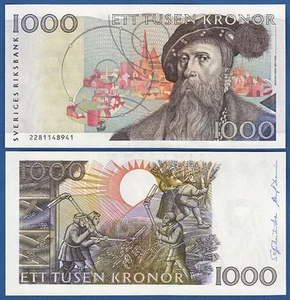 SCHWEDEN / SWEDEN 1000 Kronor (1992) UNC  P. 60 - Picture 1 of 1