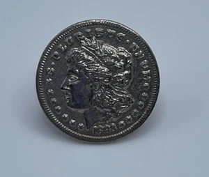 1883 Morgan Silver Dollar Coin Pin Lapel - Picture 1 of 3