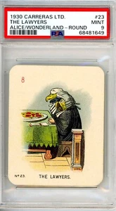1930 Carreras LTD Alice / Wonderland - Round PSA 9 #23 The Lawyers - Picture 1 of 1