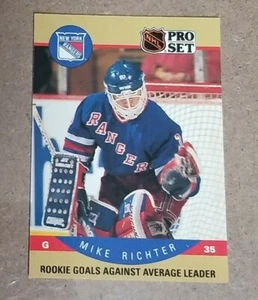 1990-91 (Hockey) Pro Set #398 Mike Richter RLL UER/(Includes Typo "Lays") - Picture 1 of 2