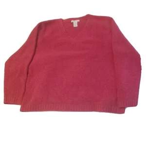 Jillian Jones Women's Sweater Pullover Wool Blend V-Neck Red Size 2XL VTG - Picture 1 of 6