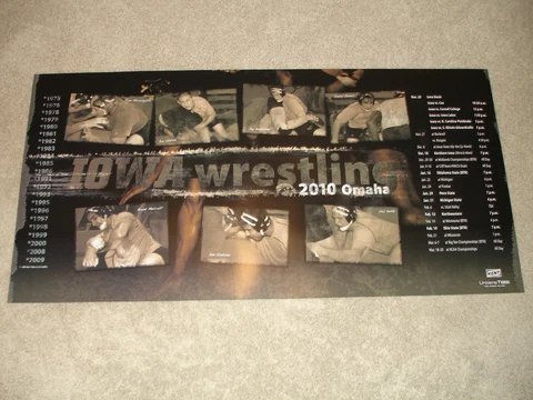 2009-2010 OFFICIAL IOWA HAWKEYES WRESTLING POSTER **FAST+QUICK SHIPPING* Cover