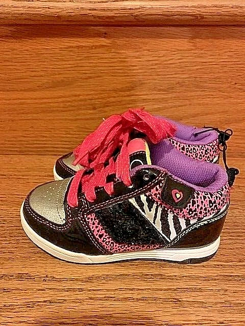 OP Youth Girls Shoes Black/Pink/White/Silver Hi-Top Athletic Size 10 - Image 1 of 1