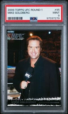 Mike Goldberg 2009 Topps UFC Round 1 #95 PSA 9 Rookie POP 6 - Image 1 of 2