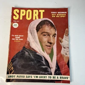 1954 Sport Magazine Marciano Pafko Brennan Kahn Estate Used Boxing Damaged - Picture 1 of 16