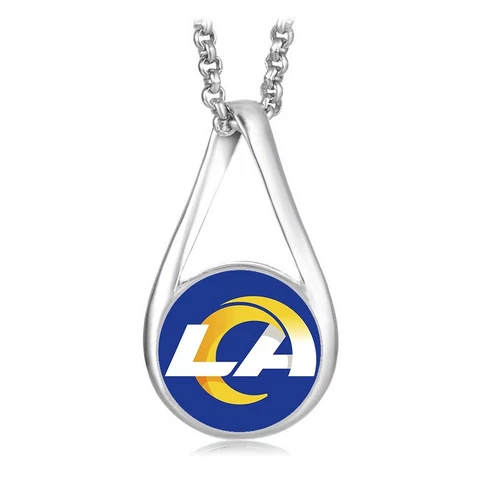 New Los Angeles LA Rams Womens Sterling Silver Link Necklace With Pendant D28 Cover