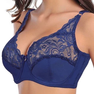 Reggiseno Supporto Donna Push Up Bralette Ferretto 34-100 C/D Minimizzatore Sexy Pizzo - Foto 1 di 29