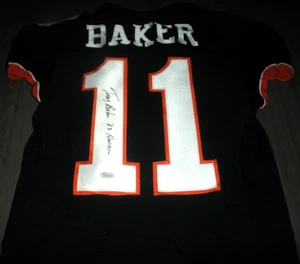 TERRY BAKER OREGON STATE CASTORES! CAMISETA NIKE CON LICENCIA OFICIAL FIRMADA POR JSA/COA - Imagen 1 de 2