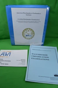AWCI Watchmakers Certification Examination Study Workbook Book/Binder,2000 - Foto 1 di 9