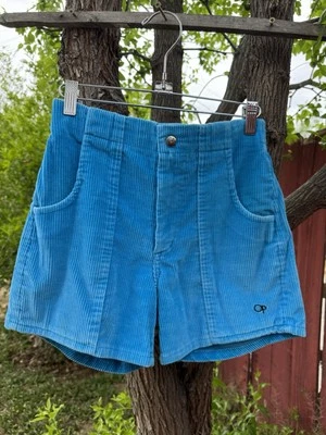 Vintage Ocean Pacific OP Corduroy Shorts Blue Surf Skate Dogtown Longriders 80s  - Image 1 of 4