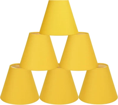 Pantallas lampara clip set 6 pequenas tela barril mini para bombilla vela comun Foto 1 de 4