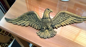 VTG pre-1976 MCM Metal American Eagle Wingspread Plaque Wall Art 20" - Picture 1 of 10