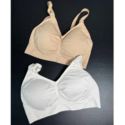 Sujetadores de lactancia de maternidad S paquete de 2 cómodos sin costuras con clip Foto 1 de 4