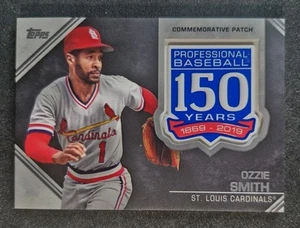 Parche conmemorativo 2019 Topps 150 aniversario Ozzie Smith #AMP-OS tarjetas patio - Imagen 1 de 2