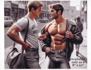 Hübsche Beefcake Männer von gestern 8,5x11 Fantasy Foto Foto Reprint 73 - Bild 1 von 1