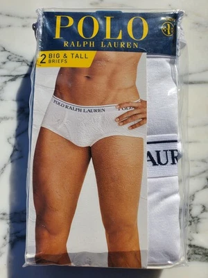Nuevo con etiquetas Calzoncillos Grandes y Altos 3X (50-52") Polo Ralph Lauren Algodón Blanco Paquete de 2 Foto 1 de 4