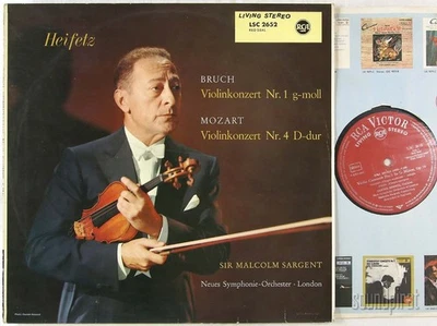 JASCHA HEIFETZ MOZART BRUCH VIOLIN CONCERTOS RCA ED.1 LIVING STEREO LSC-2652 NM - Image 1 of 4