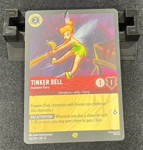 Tinker Bell - Insistent Fairy 136/204 Legendary Regular Reign Of Jafar Lorcana - Bild 1 von 2