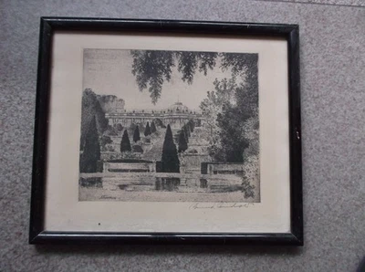 s/w Radierung Potsdam- Sanssouci - Bruno Reinhardt - Bild 1 von 4