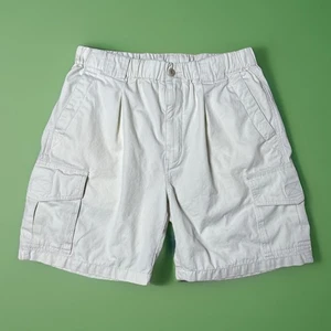 Tommy Bahama Men’s Relax Cargo Shorts Size Medium Beige Elastic Waist - Picture 1 of 6