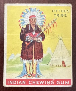 1933 Goudey Indian Gum Card No. 14 - Häuptling des Ottoes Stammes - Bild 1 von 2