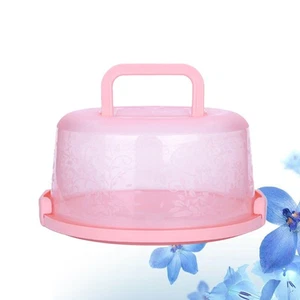 Contenitore Portatile Rotondo Portatile Porta Torte Box Panetteria - Foto 1 di 11