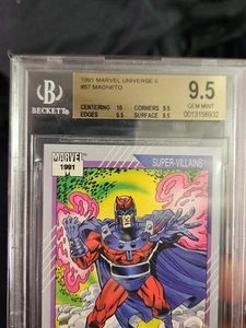 1991 Marvel Universe #57 Magneto Super Heroes Villains BGS 9.5 10 Gem Mint X-Men - Bild 1 von 3