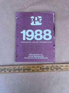 Automotive Color Chart "PPG" Corporate Colors 1988 booklet and charts - Picture 1 of 5