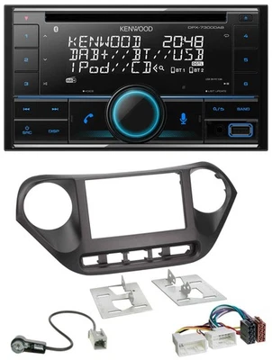 Kenwood CD 2DIN DAB USB MP3 Bluetooth Autoradio für Hyundai i10 (ab 2013) - Bild 1 von 4