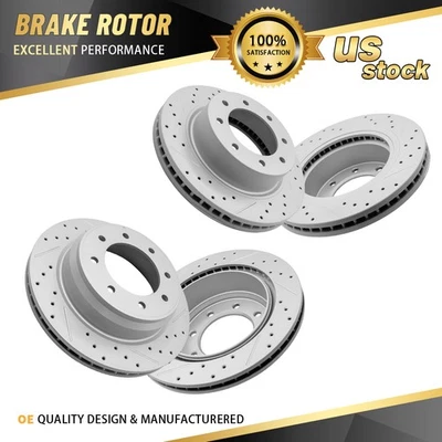 Rotores de freno delanteros traseros perforados para Nissan NV2500 NV3500 NV1500 2012 2013-2021 Foto 1 de 4