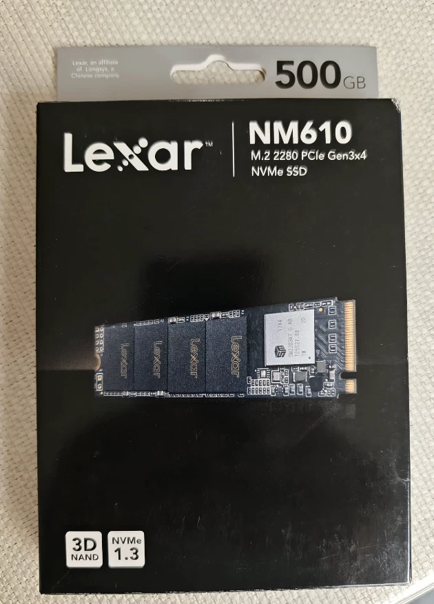 500GB Lexar NM610 M.2 2280 PCIe Gen3x4 NVMe SSD - Image 1 of 1