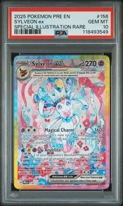 2025 POKEMON PRISMATIC EVOLUTIONS SPECIAL ILLUSTRATION RARE SYLVEON EX PSA 10 - Picture 1 of 2