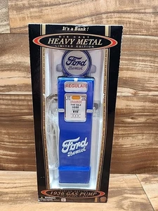 Ford Benzol 1/8 Scale Heavy Die Cast Metal Lighted 1936 Gas Pump Bank - Picture 1 of 7