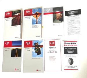 Toyota Sienna 2019 manual del propietario premium con libro de navegación artículo de fabricante original - Imagen 1 de 2