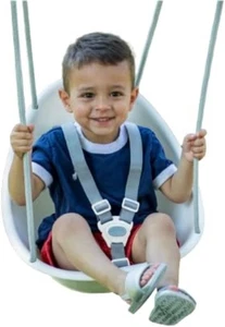 Coconut Toddler Swing – Comfy Baby Swing Outdoor, 3- Point Adjustable Safety Har - Picture 1 of 12