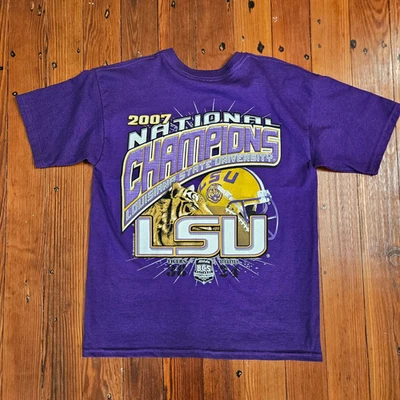 LSU Louisiana State University Fútbol 2007 Campeones Nueva Gildan Camiseta Grande Foto 1 de 4