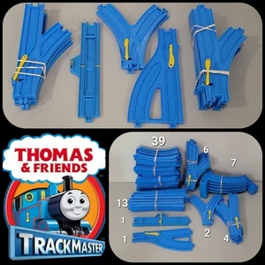 TOMY Blue Train Track Pieces 73x Lot Thomas & Friends Trackmaster 1990s /2000s - Picture 1 of 23