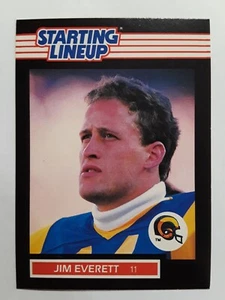 1989 Kenner Starting Lineup Jim Everett football card Los Angeles Rams NNO - Picture 1 of 2