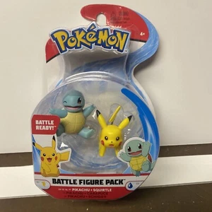 Paquete de figuras de batalla de Pokémon Pikachu y Squirtle S1 y S3 Wicked Cool Toys - Imagen 1 de 2