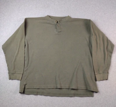 Magellan Shirt Men's XL Outdoors Thermal Olive Green Long Sleeve Crew Neck - Image 1 of 4