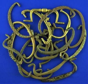 LOT OF 19 ANTIQUE BAIL HANDLES PULLS-MISCELLANIOUS STYLES SHAPES SIZES MATERIALS - Picture 1 of 1