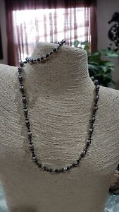 Sterling Silver and Hematite Multi-Bead Necklace and Bracelet Set