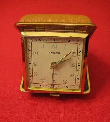 WORKING MID-CENTuRY SEMCA ALARM TRAVEL CLOCK IN GOOD CONDITION Cover