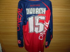 DOUG DUBACH SIGNED NO 15 ONEAL JERSEY NEW SIZE MEDIUM AWESOME SHIRT.