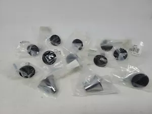 Lot of 12 New Small Drawer Pull Knob Handle Black Silvertone "Africa" Design - Picture 1 of 6