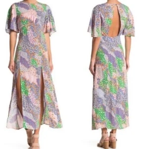Neu mit Etikett TopShop Midikleid Blumenmuster mehrfarbig Größe 6 - Bild 1 von 7
