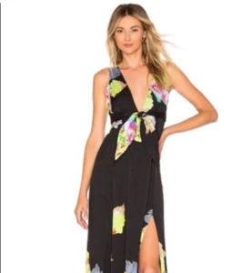 Cynthia Rowley Silk Floral Maxi Dress Aurora, size 4, designer - Picture 1 of 7