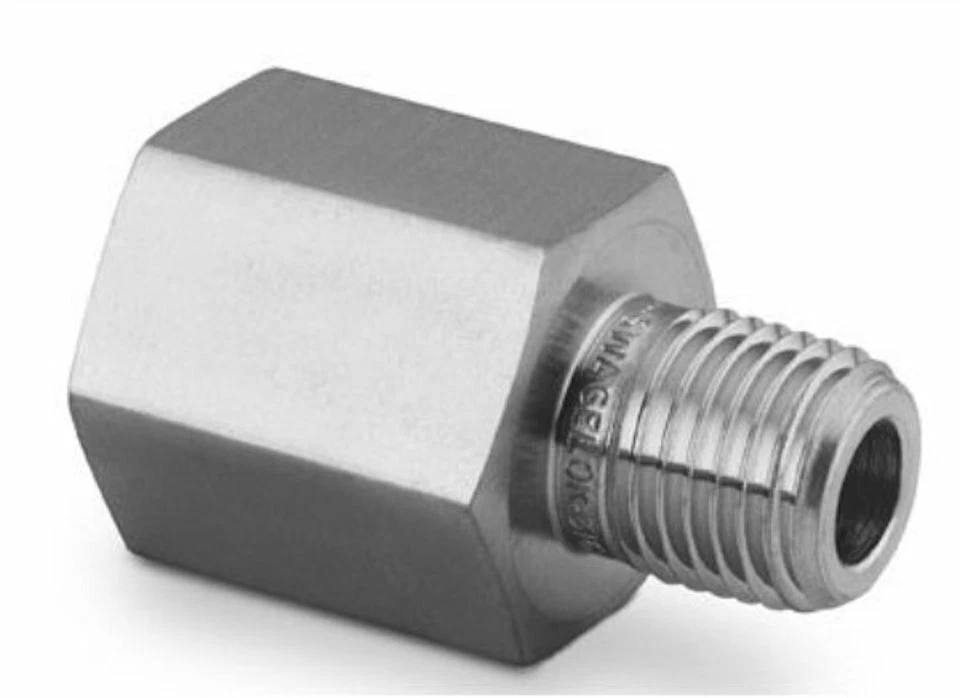 3/8 FNPT x 1/2 MNPT 316ss Reducing Adapter Pipe Fitting Swagelok SS-8-RB-6 - Image 1 of 1